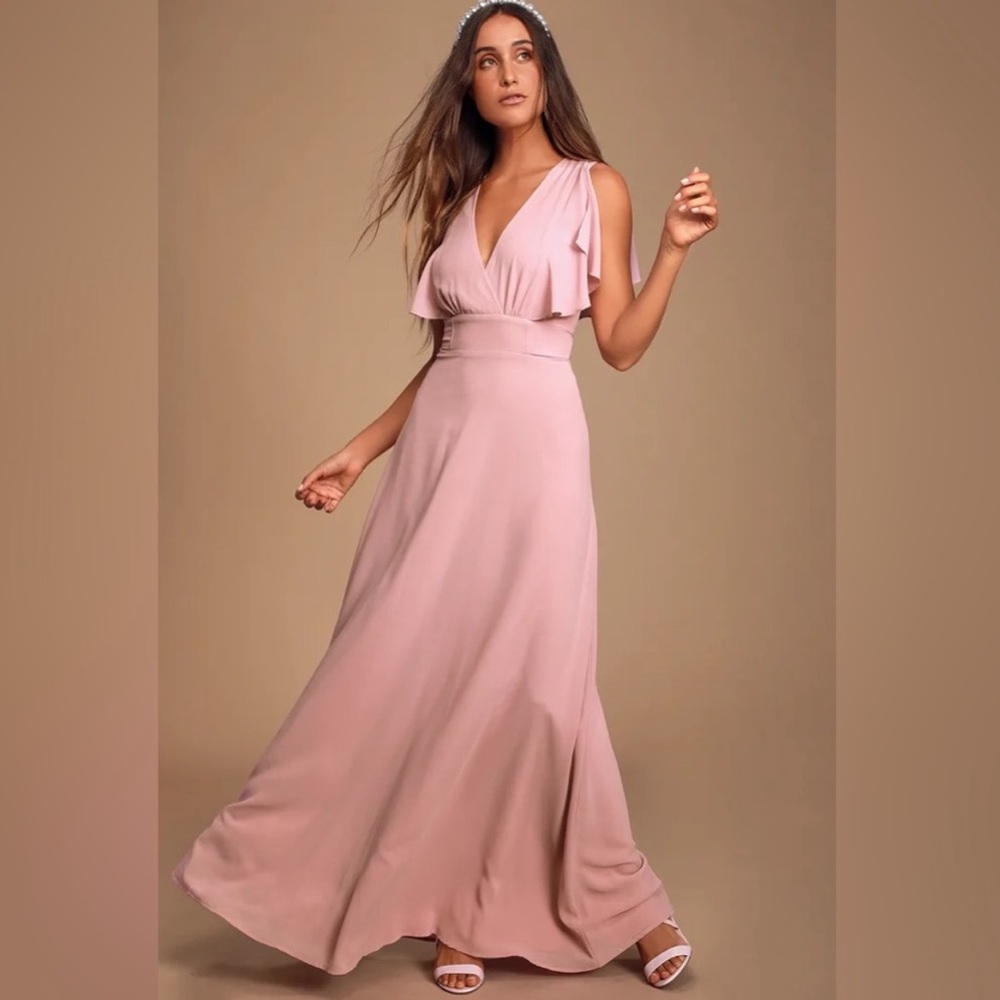 Elegant Pink Maxi Dress